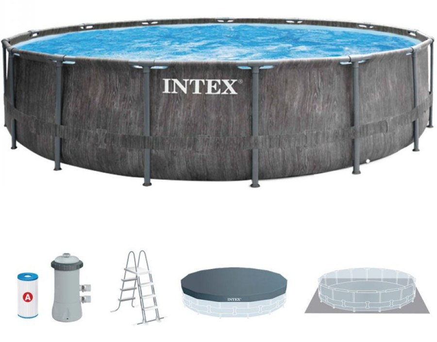 Pileta Intex Prism Frame Premium Greywood