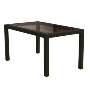 Mesa Indonesia tapa de vidrio VOSS2000 grafito