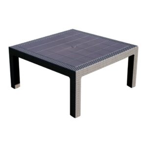 Mesa Barú estilo rattan VOSS2000, cuadrada 90 cm, baja