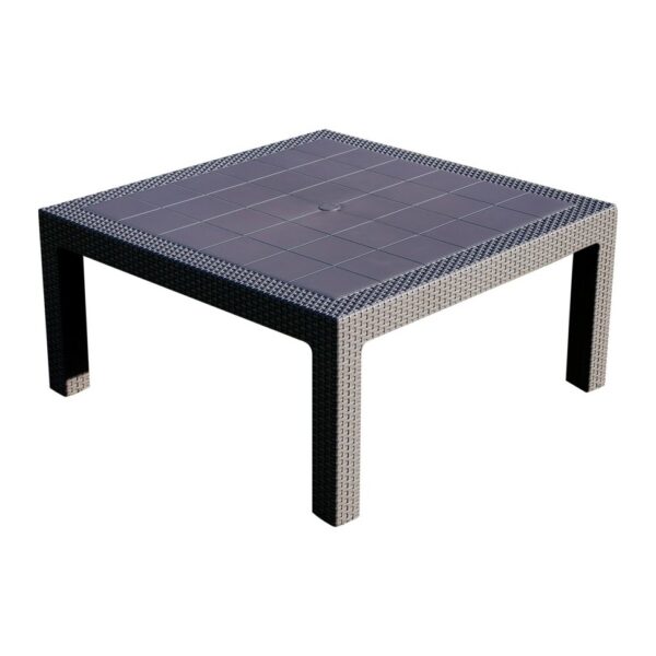 Mesa Barú estilo rattan VOSS2000, cuadrada 90 cm, baja