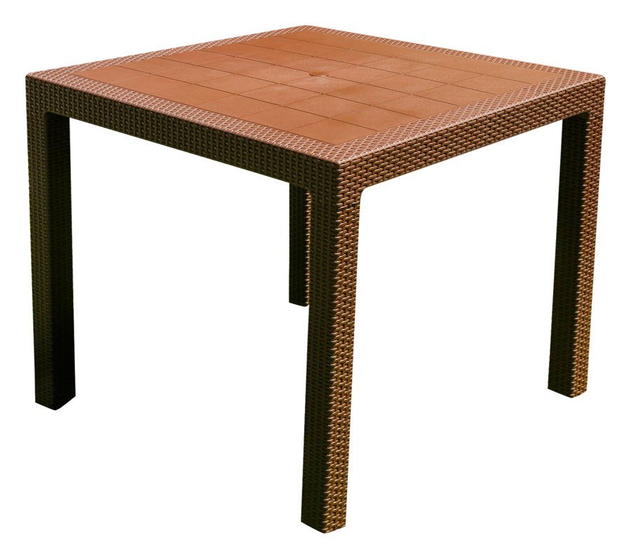 Mesa Fidji VOSS2000 estilo rattan cuadrada