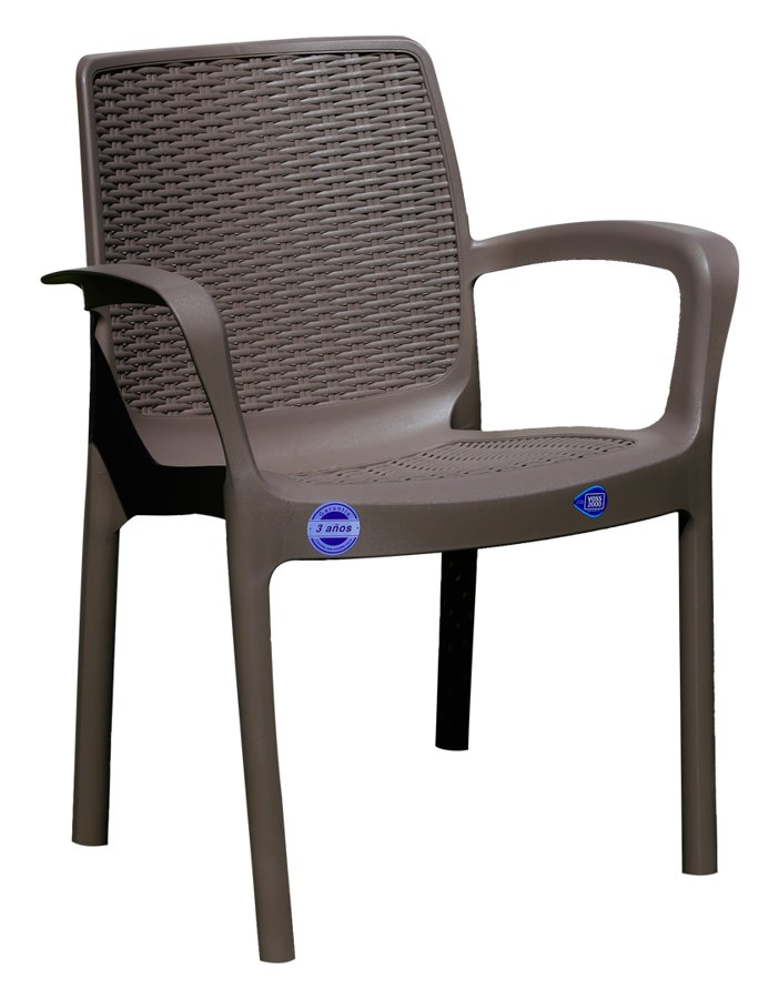 Silla Guinea VOSS2000 estilo rattan color capuchino