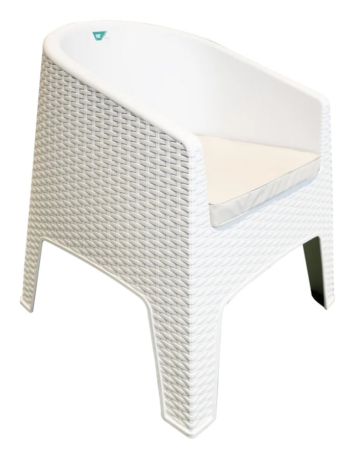 Sillón Oasis VOSS2000 estilo rattan blanco